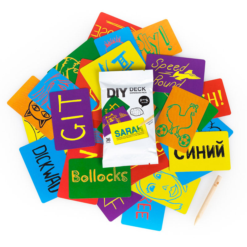 DIY Deck - FK The Game Expansion Pack - Crea Le Tue Carte Personalizzate Con Tecnologia Scratch, 36 Carte + Penna